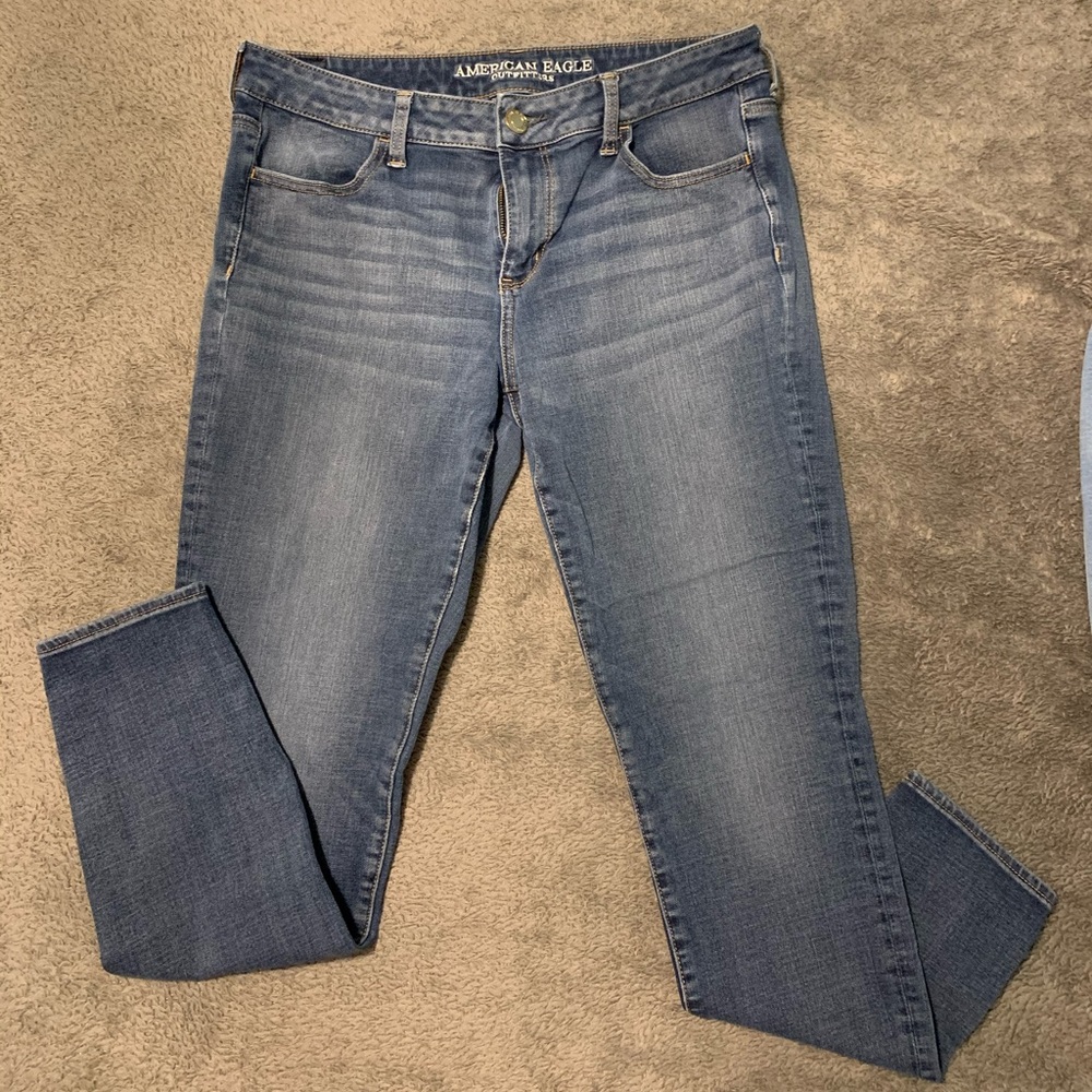 AE Dark Wash Jeggings 14Long